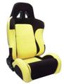 APC Super Race Seat with Sliders - Yellow on Black