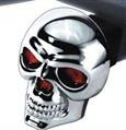 LED Chrome Skull Hitch Cover Brake Light