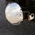 3D Stainless Steel Sport Hitch Cover - Soccer