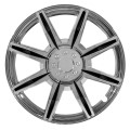 15" CHROME WHEEL COVER 8 SPOKE WITH BLACK INSERTS